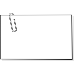 Note with paperclip