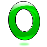 Vector image of glossy number zero