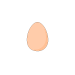 Vector image of egg with black border