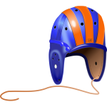 Vintage college rugby helmet vector illustration