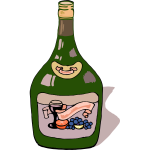 Grape wine bottle vector image