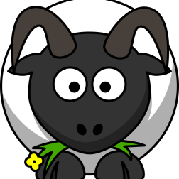 Cartoon Black Ram