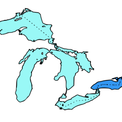 Map of the Great Lakes