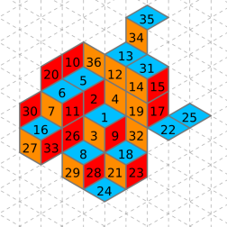 Numbered Isometric Blocks