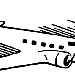 Airplane in Flight Outline