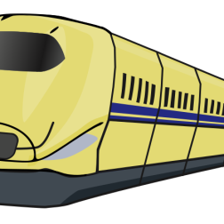 Yellow High-Speed Train
