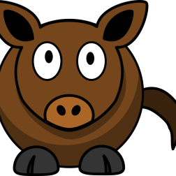 Cute Brown Foal Illustration