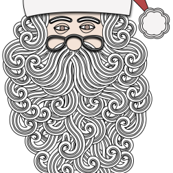 Santa Claus with Swirly Beard