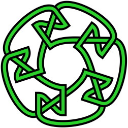 Green Circular Celtic Knotwork