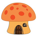 orange mushroom house