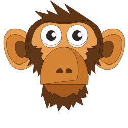 Monkey face with big ears