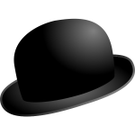 Chaplin bowler hat vector drawing