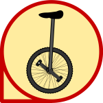 Unicycle icon vector drawing