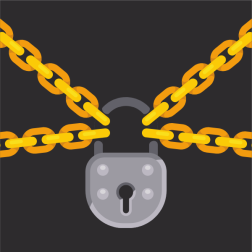A padlock with chains
