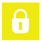 Vector clip art of yellow security icon