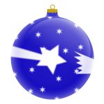Blue Christmas ornament vector image