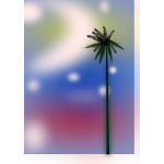 Palm below sky vector image