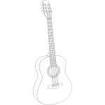 Acoustic guitar vector illustration