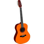 Acoustic guitar clip art vector graphics