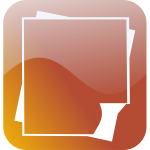 Glossy smartphone icon for wordprocessing document vector image