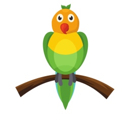 Parrot on a tree branch