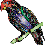 Parrot With Prismatic Pattern