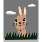 peace sign hare