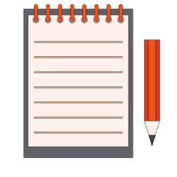Notepad and a pencil