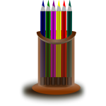 Coloerd pencils stand vector image