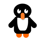 Penguin cartoon style illustration
