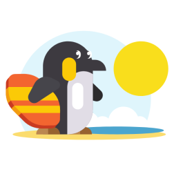 Penguin on vacation