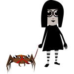 Pet spider girl vector image