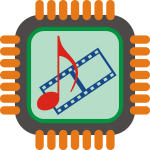 Vector illustration of stylized multimedia switch icon