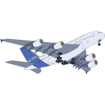 Passenger aircraft with four engines