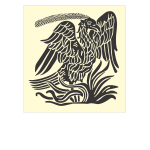 Phoenix bird pattern vector clip art