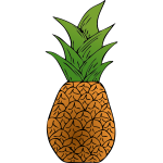 Vector image of tropical pineapple