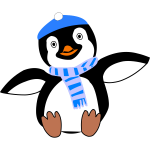 Pinguin im Winter