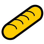 Vector image of baguette icon