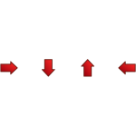Red arrows set vector clip art