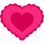 Vector illustration of lacy heart