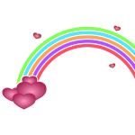 Valentine rainbow vector image