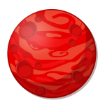 Cartoon red planet