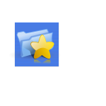 Blue background favourites folder computer icon vector clip art