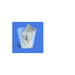 Blue background full rubisg bin computer icon vector illustration
