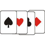 Vector clip ar of set of gambling cards