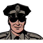 Police in dark glasses