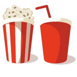 Popcorn and soda drink