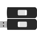 Sandisk Cruzer Micro 4GB flash drive vector image