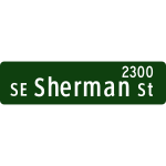 Vector image of street sign in Portland