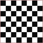 Outlined chessboard